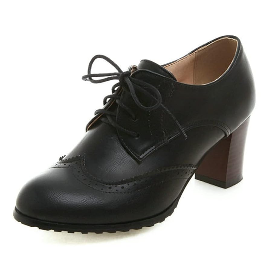 Amazon.com | Women's Leather Vintage Oxfords Brogues Lace up